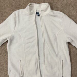 White Zip Up Sweater